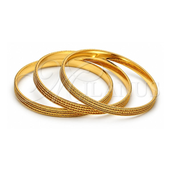 Aro Trio 03.53.0001.05 Chapa de Oro, Diamantado, Tono Dorado (Grosor 03 MM, Talla 5 (2,50 de Diámetro))