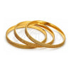 Aro Trio 03.53.0001.05 Chapa de Oro, Diamantado, Tono Dorado (Grosor 03 MM, Talla 5 (2,50 de Diámetro))