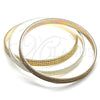 Aro Trio 03.53.0002.05 Chapa de Oro, Diamantado, Tres Tonos (06 MM Thickness, Size 5 (2.50 Diameter))