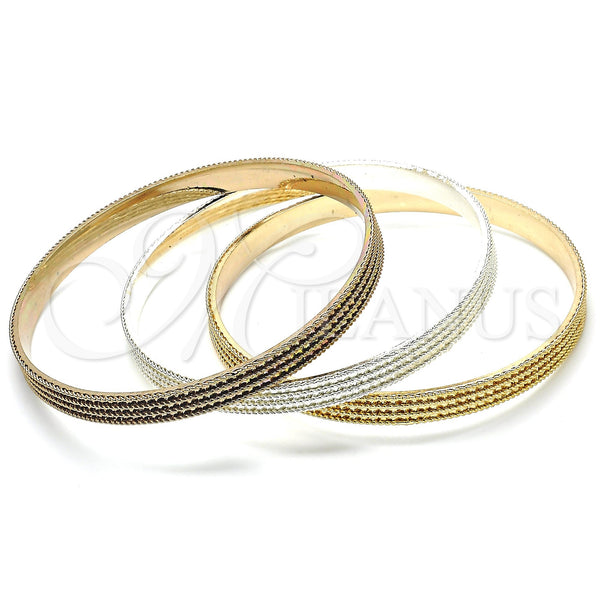 Aro Trio 03.53.0002.05 Chapa de Oro, Diamantado, Tres Tonos (06 MM Thickness, Size 5 (2.50 Diameter))