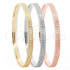Aro Trio 03.53.0002.06 Chapa de Oro, Diamantado, Tres Tonos (06 MM Thickness, Size 6 (2.75 Diameter))