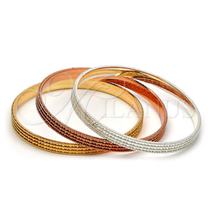 Aro Trio 03.53.0002.06 Chapa de Oro, Diamantado, Tres Tonos (06 MM Thickness, Size 6 (2.75 Diameter))