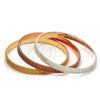 Aro Trio 03.53.0002.06 Chapa de Oro, Diamantado, Tres Tonos (06 MM Thickness, Size 6 (2.75 Diameter))