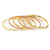 Aro Semanario 03.53.0005.06 Chapa de Oro, Diamantado, Tres Tonos (03 MM Thickness, Size 6 (2.75 Diameter))