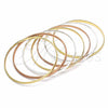 Aro Semanario 03.53.0005.05 Chapa de Oro, Diamantado, Tres Tonos (03 MM Thickness, Size 5 (2.50 Diameter))
