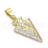 Dije Elegante 5.182.041 Oro Laminado, Diamantado, Tres Tonos