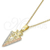 Dije Elegante 5.182.041 Oro Laminado, Diamantado, Tres Tonos