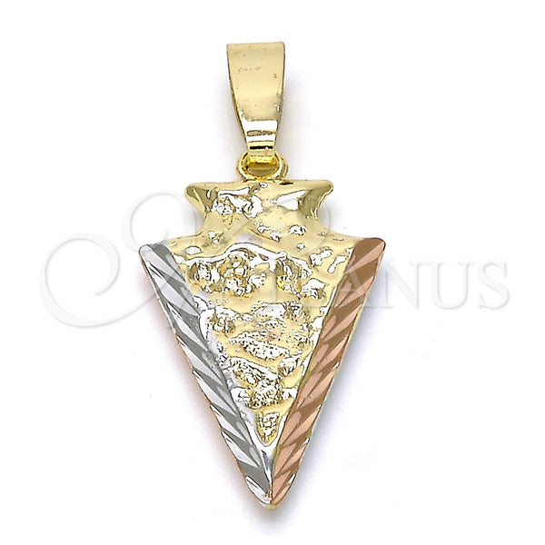 Dije Elegante 5.182.041 Oro Laminado, Diamantado, Tres Tonos
