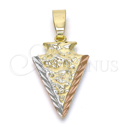 Dije Elegante 5.182.041 Oro Laminado, Diamantado, Tres Tonos