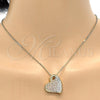 Dije Elegante 5.181.022 Oro Laminado, Diseño de Corazón, Diamantado, Tres Tonos