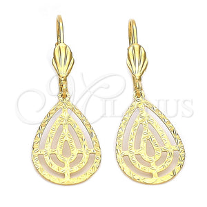 Arete Colgante 5.068.015 Oro Laminado, Diamantado, Tono Dorado