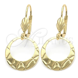 Arete Colgante 5.121.006 Oro Laminado, Pulido, Tono Dorado
