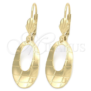 Arete Colgante 5.076.005 Oro Laminado, Pulido, Tono Dorado
