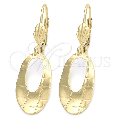 Arete Colgante 5.076.005 Oro Laminado, Pulido, Tono Dorado