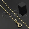 Gargantilla Basica 5.223.030.18 Oro Laminado, Diseño de Long Box, Pulido, Tono Dorado (02 MM Thickness, 18 Inches Length)