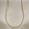 Gargantilla Basica 5.223.030.18 Oro Laminado, Diseño de Long Box, Pulido, Tono Dorado (02 MM Thickness, 18 Inches Length)