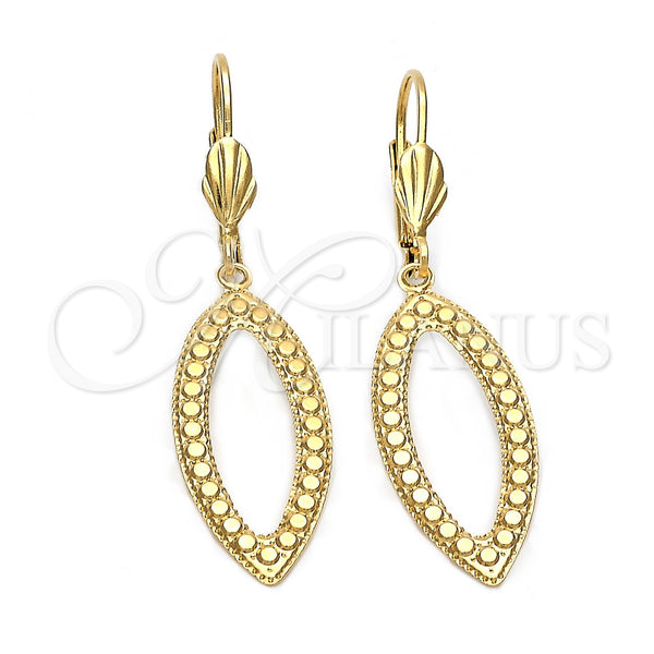 Arete Colgante 5.098.014 Oro Laminado, Pulido, Tono Dorado