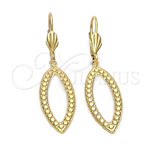 Arete Colgante 5.098.014 Oro Laminado, Pulido, Tono Dorado