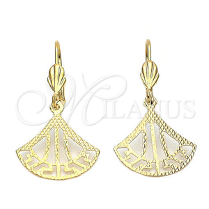 Arete Colgante 5.074.012 Oro Laminado, Diamantado, Tono Dorado