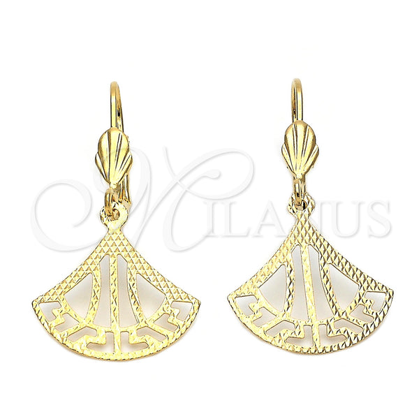Arete Colgante 5.074.012 Oro Laminado, Diamantado, Tono Dorado