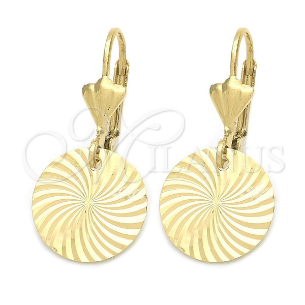 Arete Colgante 5.081.017 Oro Laminado, Pulido, Tono Dorado