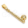 Dije Elegante 5.183.021 Oro Laminado, Diseño de Bola, Diamantado, Tono Dorado