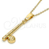 Dije Elegante 5.183.021 Oro Laminado, Diseño de Bola, Diamantado, Tono Dorado