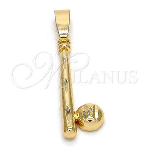 Dije Elegante 5.183.021 Oro Laminado, Diseño de Bola, Diamantado, Tono Dorado