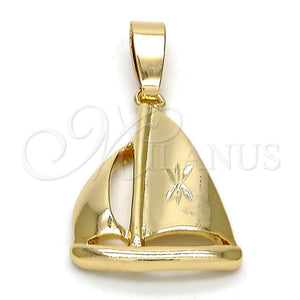 Dije Elegante 5.180.026 Oro Laminado, Diamantado, Tono Dorado