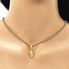 Dije Elegante 5.180.041 Oro Laminado, Diamantado, Tono Dorado