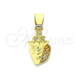 Dije Elegante 5.180.041 Oro Laminado, Diamantado, Tono Dorado