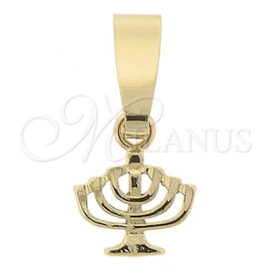 Dije Religioso 5.187.006 Oro Laminado, Diseño de Cruz, Diamantado, Tono Dorado