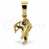 Dije Religioso 5.182.026 Oro Laminado, Diseño de Angel, Pulido, Tono Dorado