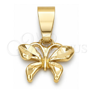 Dije Elegante 5.183.049 Oro Laminado, Diseño de Mariposa, Diamantado, Tono Dorado
