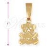 Dije Elegante 5.183.008 Oro Laminado, Diseño de Pajaro, Pulido, Tono Dorado