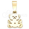 Dije Elegante 5.183.008 Oro Laminado, Diseño de Pajaro, Pulido, Tono Dorado