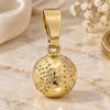 Dije Elegante 5.183.033 Oro Laminado, Diseño de Bola, Diamantado, Tono Dorado