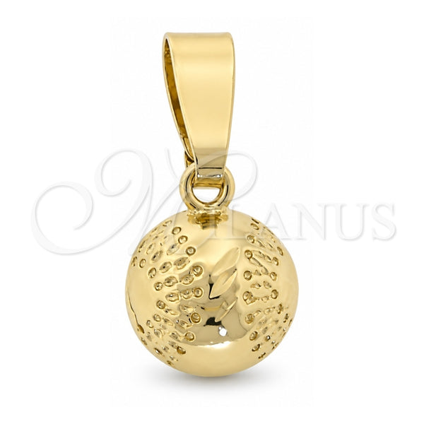 Dije Elegante 5.183.033 Oro Laminado, Diseño de Bola, Diamantado, Tono Dorado