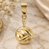 Dije Elegante 5.183.012 Oro Laminado, Diseño de Bola, Diamantado, Tono Dorado