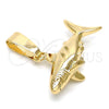 Dije Elegante 5.180.039 Oro Laminado, Diseño de Pescado, Pulido, Tono Dorado