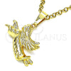 Dije Religioso 5.183.003 Oro Laminado, Diseño de Angel, Pulido, Tono Dorado