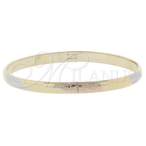 Aro Individual 5.231.004 Oro Laminado, Diamantado, Tres Tonos (06 MM Thickness, Size 5 (2.50 Diameter))