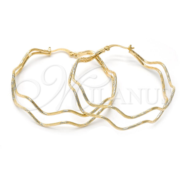 Argolla Grande 5.145.031 Oro Laminado, Diamantado, Tono Dorado
