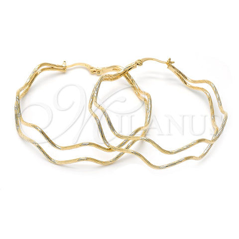 Argolla Grande 5.145.031 Oro Laminado, Diamantado, Tono Dorado