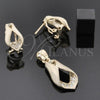 Juego de Arete y Dije de Adulto 5.053.010 Oro Laminado, con Blanca Cristal, Pulido, Tono Dorado