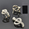 Juego de Arete y Dije de Adulto 5.041.008 Oro Laminado, con Blanca Cristal, Pulido, Tono Dorado