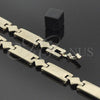 Pulsera Solida 03.63.0533 Oro Laminado, Diamantado, Tono Dorado (08 MM Thickness, 8 Inches Length)