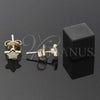 Arete Dormilona 02.64.0302 *PROMO* Oro Laminado, Diseño de Estrella, Esmaltado Amarillo, Tono Dorado