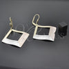 Arete Colgante 5.070.005 Oro Laminado, Pulido, Tres Tonos
