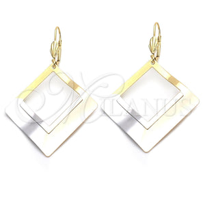 Arete Colgante 5.070.005 Oro Laminado, Pulido, Tres Tonos